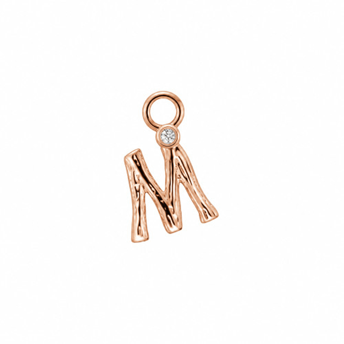 Diamond Charm Earrings Alphabet S148-DPS0470-M Diamond Charm Earrings Alphabet S148-DPS0470-M