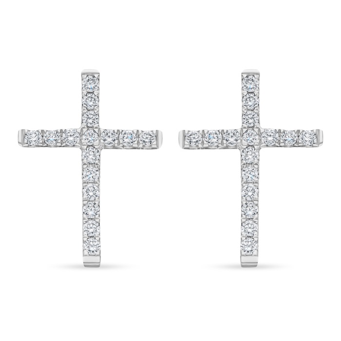 Diamond Ladies Earrings Cross DEF0230