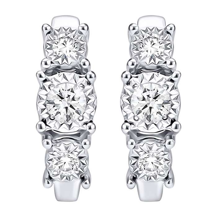 Diamond Ladies Earrings Huggies Maya DEF0490